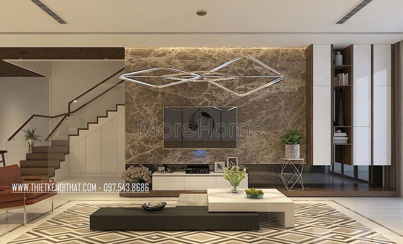 Mẫu bàn trà hiện đại với thiết kế hình vuông và hình chữ nhật và lạ mắt với 3 gam màu khách nhau của bàn tạo sự độc đáo, ấn tượng
